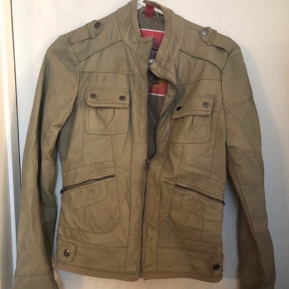 B collection faux leather jacket